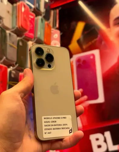 IPHONE 13 PRO 128GB 100% CÂMERA GENUÍNA - SEMINOVO