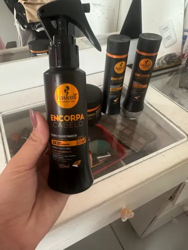 Kit haskell encorpa cabelo: shampoo, condicionador, máscara 