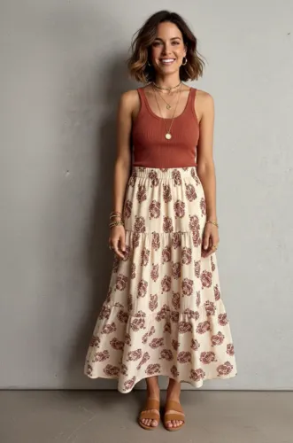 saia três marias com estampa