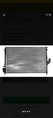 Radiador da Duster 2.0 2013/2014