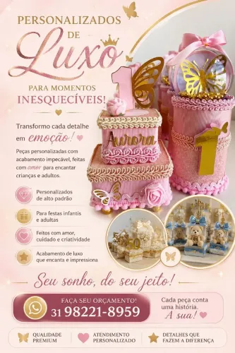 Faço personalizados de luxo