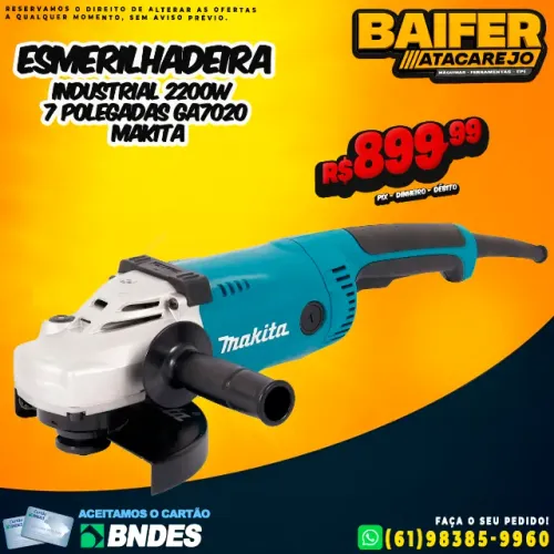 Esmerilhadeira Industrial 2200w 7 Polegadas GA7020 Makita