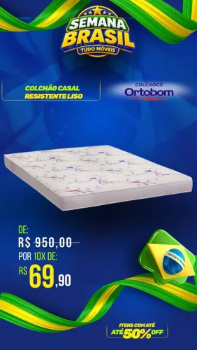 Colchão casal ortobom 1.38x1.88