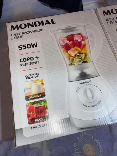 Liquidificador mondial 550w branco nunca usado 