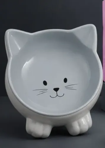 Pratinho de Ceramica Pet Cinza