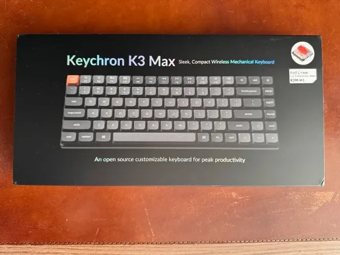 Teclado Mecânico Keychron K3 Max - Red Linear - Switches Removíveis