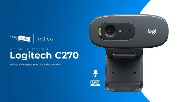 Câmera webcam Logitech C270