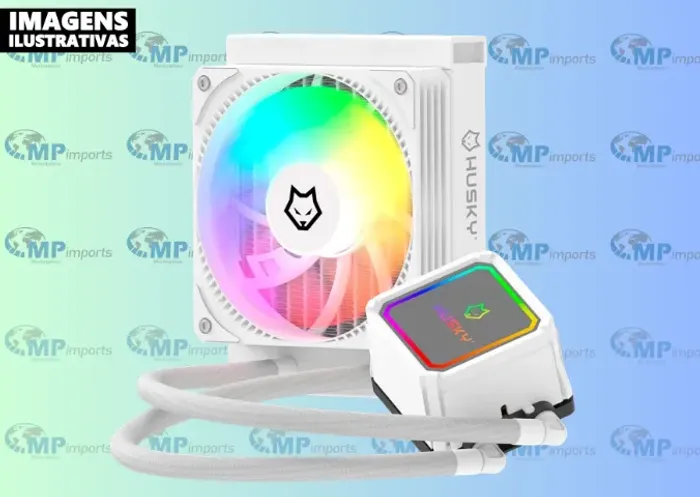 Loja MP Imports: Water Cooler Husky Freezy, ARGB, 120mm, AMD e Intel, Branco - HWT100BR