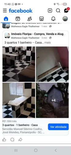 Aluga-se casa no centro de Florianópolis queimada