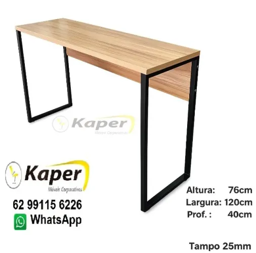 Aparador / Mesa 120cm x 40cm estilo industrial ( produto novo ) Promoção