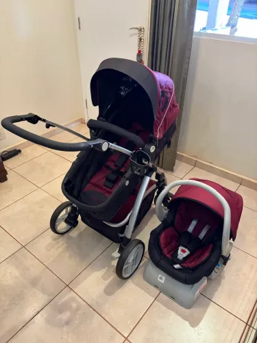 Carrinho de Bebê Galzerano Dzieco Maly Travel System + Bebê Conforto + Base Veicular