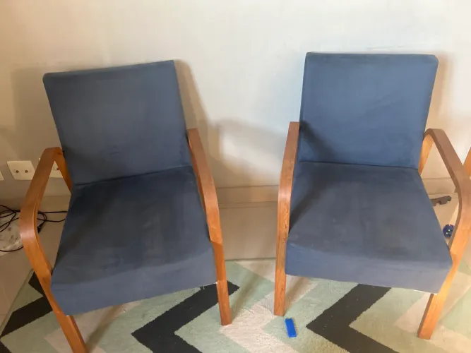 2 poltronas azuis 