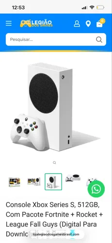 vendo xbox series S novo
