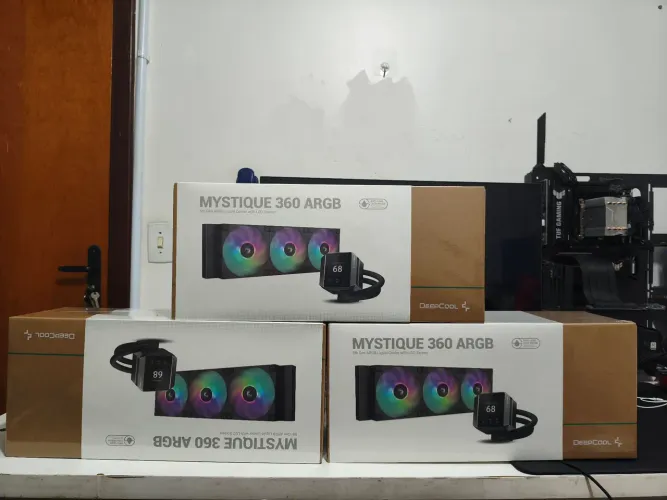 (Novo Lacrado) WaterCooler DeepCool Mystique 360MM RGB Lacrado, nota e garantia.
