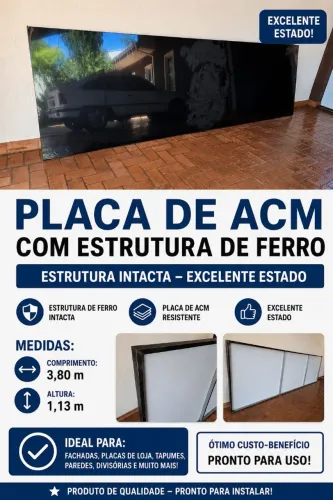 PLACA EM ACM PARA ANÚNCIO 