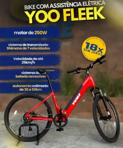 Bike elétrica yoo fleek 3789,00 <br>Aceitamos cartões em até 24x sem juros