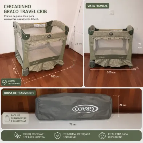 Berço Portátil Graco Travel Crib - Conforto e Praticidade para Seu Bebê Onde Você For