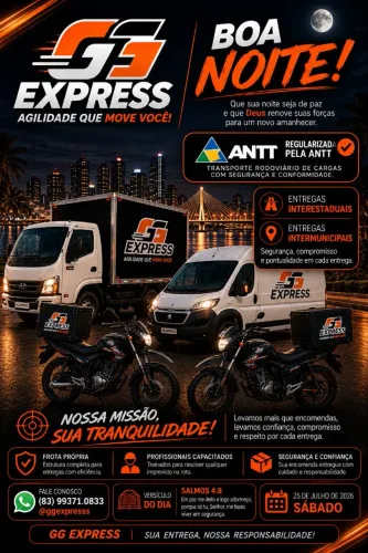 Disponível para agregar também fazemos fretes