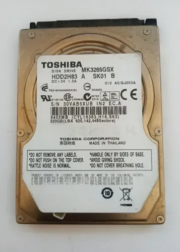 HD Toshiba para notebook de 320 GB