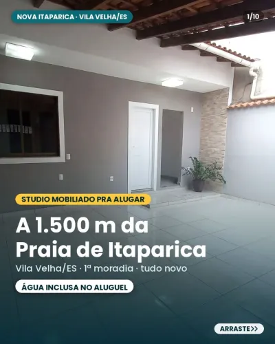 Studio Mobiliado pertinho da praia