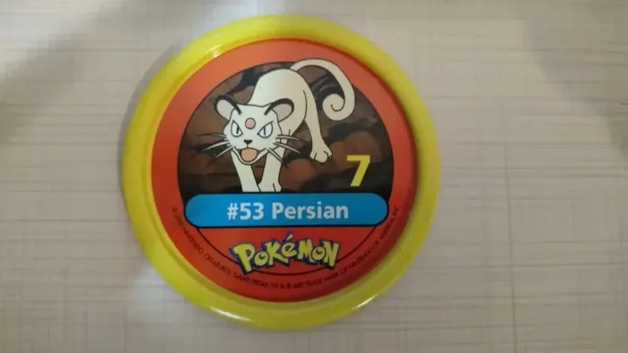 Tazos Estrela Pokémon Pokemetal #53 Persian