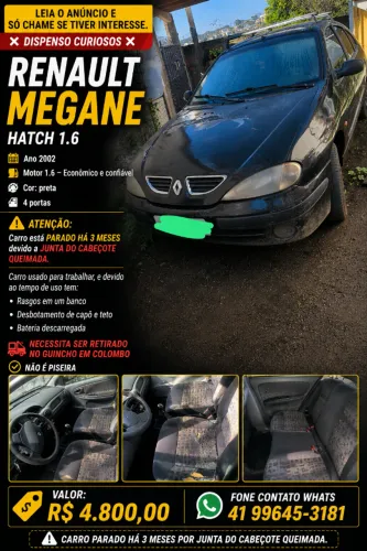 Renault Megane Hatch RT 1.6/rt/alize/exp 1.6 16V 2003