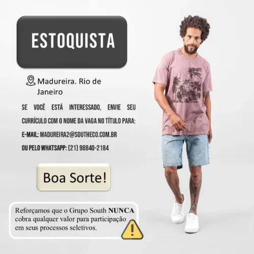 SOUTH MADUREIRA CONTRATA ESTOQUISTA