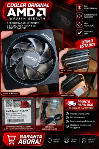 Cooler AMD Wraith Prism RGB Original - Novo
