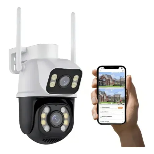 Câmera de Segurança 2 em 1 Wi-Fi 360º Full HD com Visão Noturna