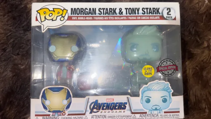 Funko Pop Vingadores Ultimato:Tony e Morgan Stark Edição Especial