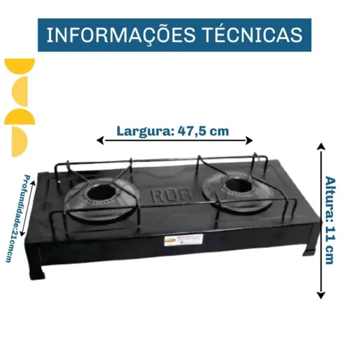 Kit churrasqueira e fogão 2 boca a álcool 