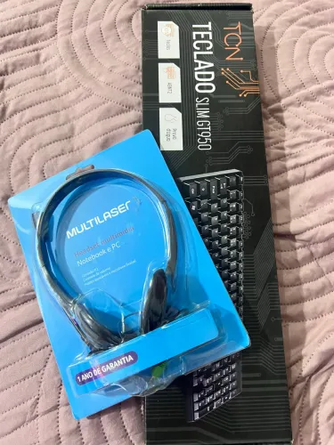 Headset para notebook/Pc + Teclado (novo)