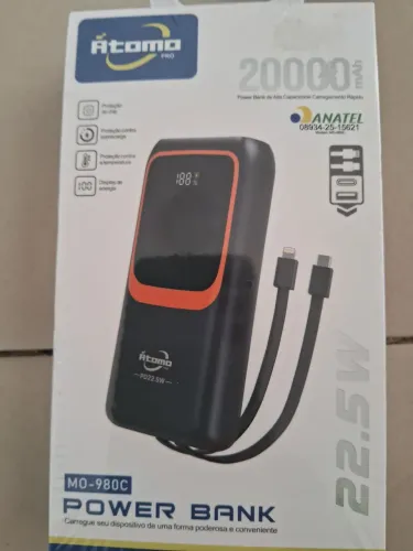 Carregador Portátil Átomo 20.000 mAh MO-980C