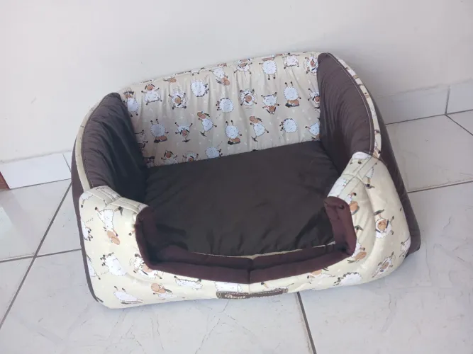 Caminha de cachorro 2 em 1 + sanitário canino