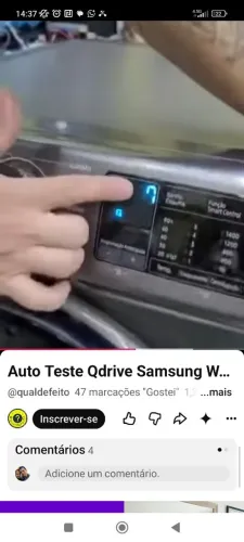 Interface completa com moldura da lava e seca Q drive Samsung