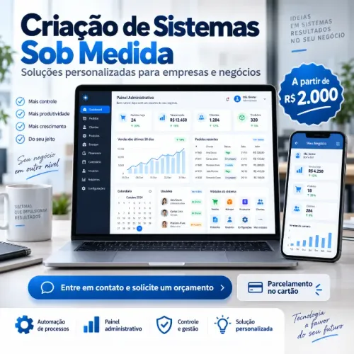 Criação de Sistemas Sob Medida para Empresas e Negócios