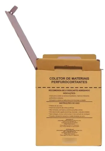 Coletor de material Perfuro Cortante descarbox Ecologic 3 Litros 