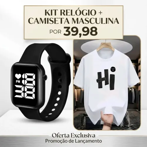 Camisetas masculina +um relogio
