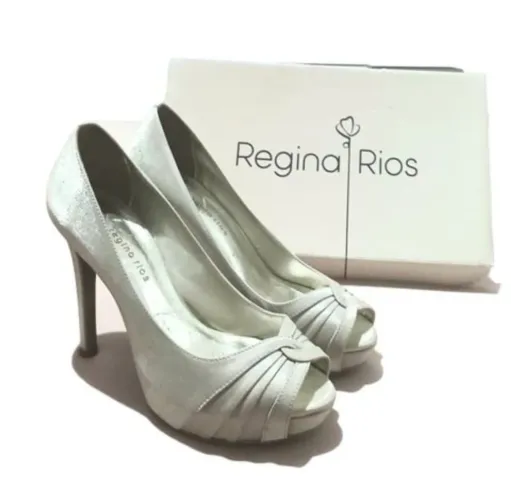 Scarpin Regina Rios peep Toe Champagne tam 37