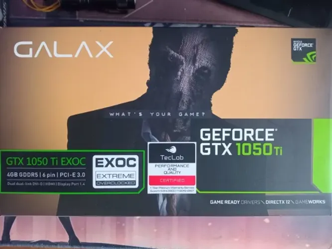 Gtx 1050 Ti Galax 4gb Gddr5 Caixa Original Pouquíssimo Uso