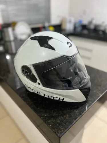 Capacete Race Tech Volt 58 Branco Perolizado