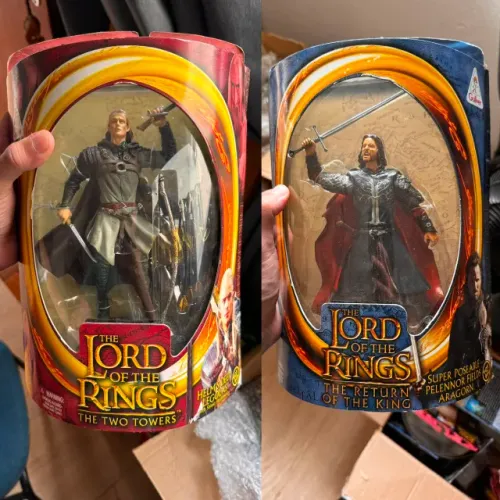 Legolas Helm's Deep & Aragorn Pelennor Fields - Toy Biz - Lacrados - O Senhor dos Anéis