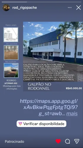 Galpão no Rodoanel 