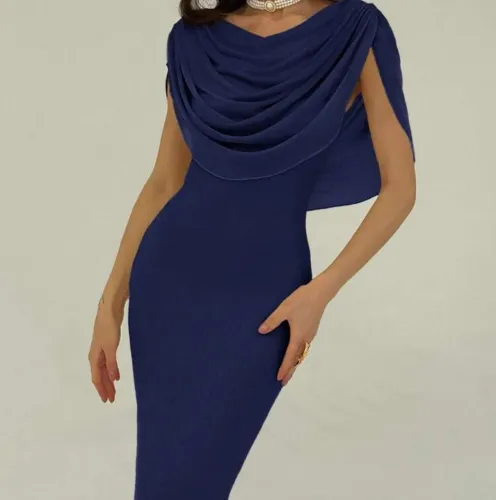 Vestido de festa shein azul + bolsa de festa 