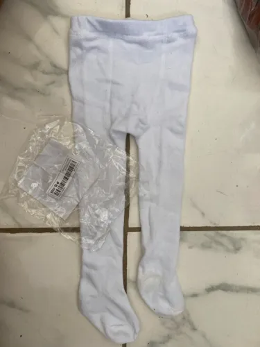 Meia calça NOVA BEBÊ Branca, ideal para batizados, ou looks estilosos. 