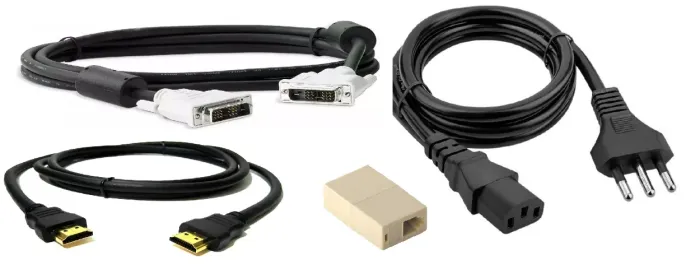 Kit de Cabos para PC/Monitor - Energia, DVI, HDMI e Emenda RJ45