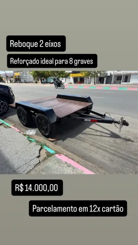 Reboque 2 eixos em prancha