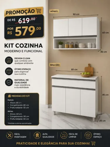 PROMOÇÃO DA SEMANA KIT COZINHA