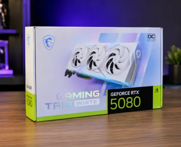 Placa de Vídeo MSI GeForce RTX5080 Ventus 3X OC White 16GB GDDR7 PCI-Express