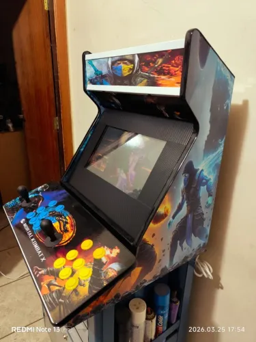 Bartop Fliperama Arcade - Tema Mortal Kombat (Sub-Zero & Scorpion)